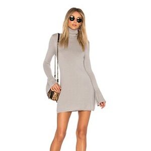 House of Harlow 1960 Cream Bell Sleeve Turtleneck Dress